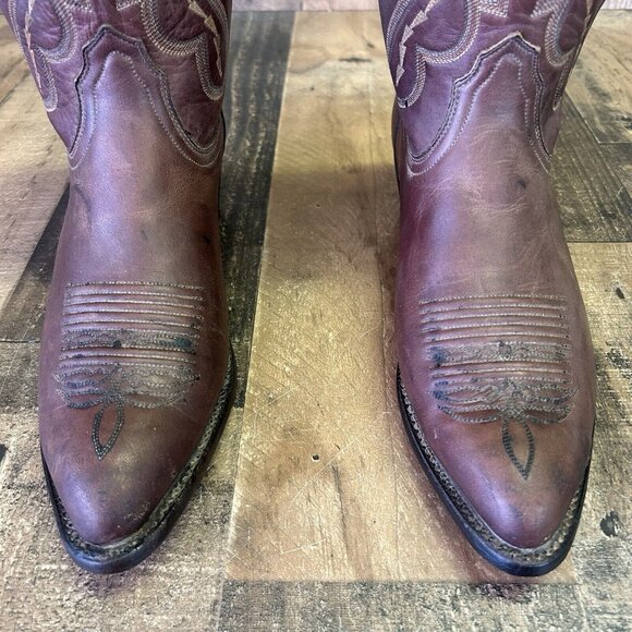 Lucchese 2000 Brown T0056J4 Western Cowboy Boots Mens 7 EE - Picture 9 of 12